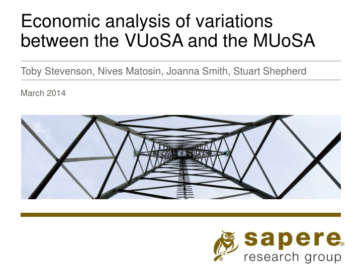 Economic Analysis of Variations in VUoSA and MUoSA