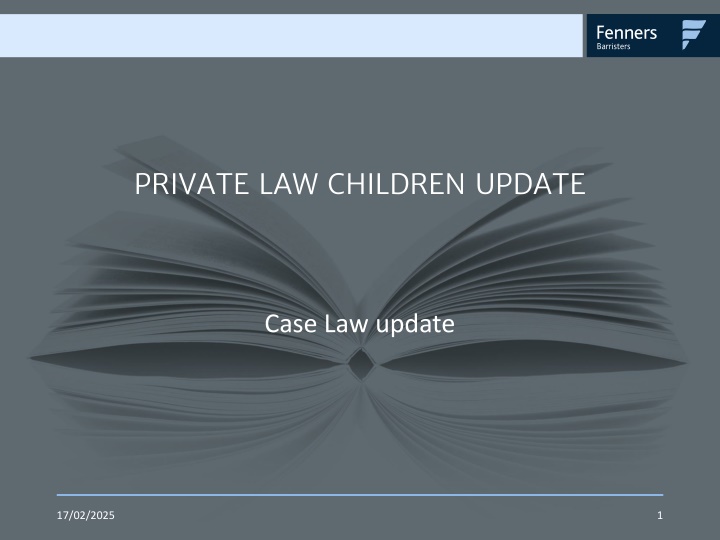 PRIVATE LAW CHILDREN UPDATE