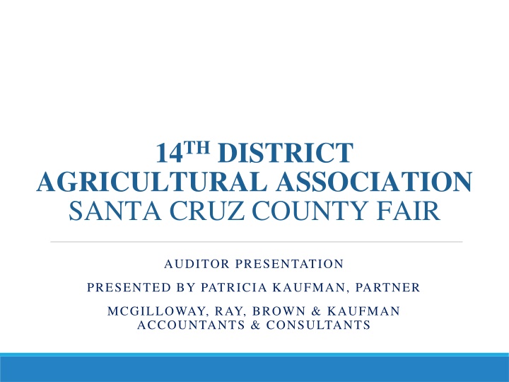 Santa Cruz County Fair Auditor Presentation