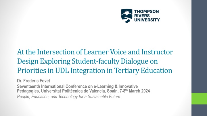 Enhancing UDL Implementation: Student-Faculty Dialogue on Priorities