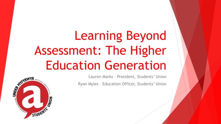 Learning Beyond Assessment: The Higher Education Generation