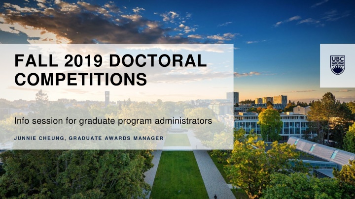 Fall 2019 Doctoral Competitions Info Session
