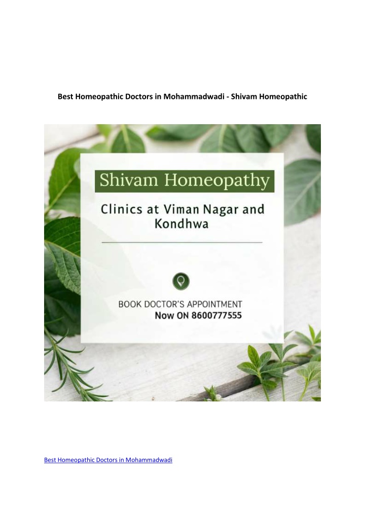 best homeopathic doctors in mohammadwadi shivam n.w