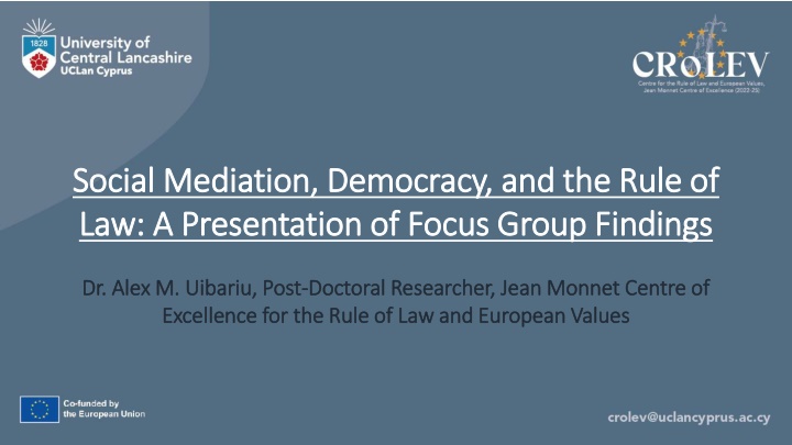 Social Mediation, Democracy, and the Rule of Law: Focus Group Findings