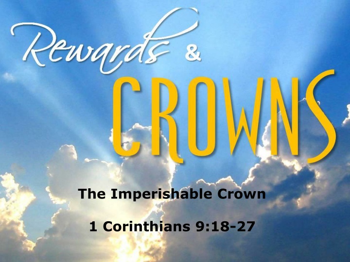 The Imperishable Crown: Context, Discipline, Direction