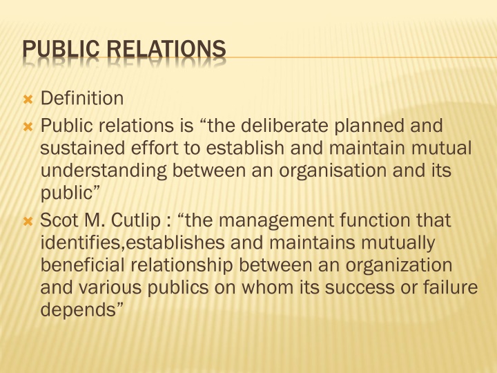Establishing Mutual Relations in Public Communications