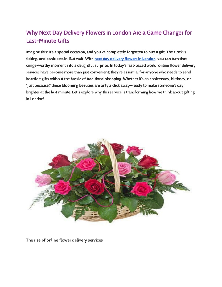 why next day delivery flowers in london n.w