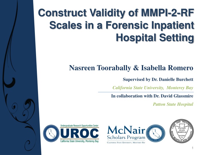 Construct Validity of MMPI-2-RF Scales in Forensic Inpatient Hospital Setting