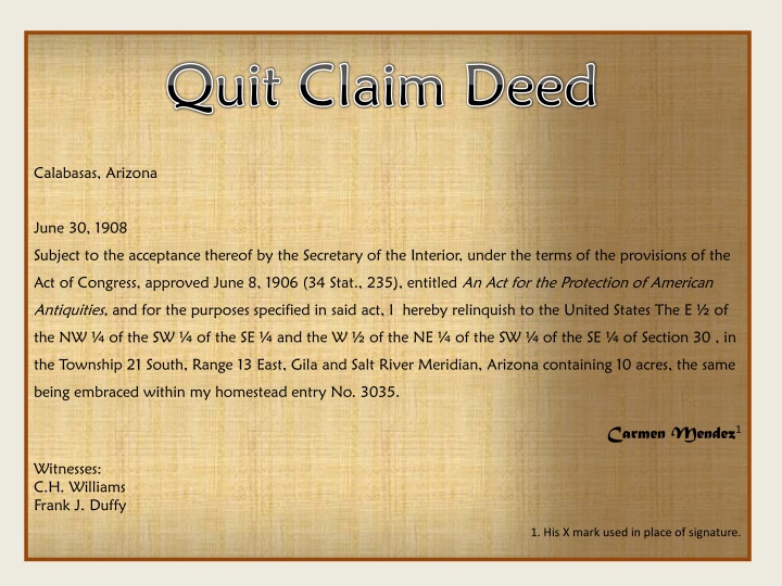 Quit Claim Deed