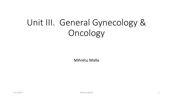 General Gynecology and Oncology: Dysmenorrhea Overview