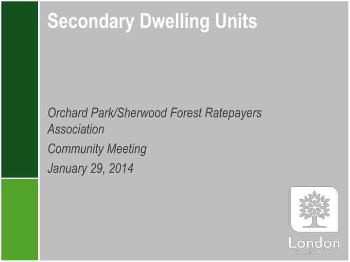 Secondary Dwelling Units
