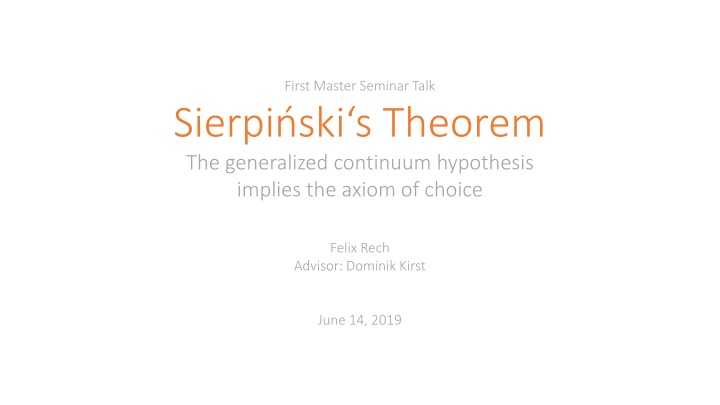 Sierpiński‘s Theorem