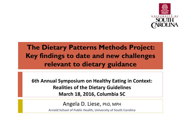 Key Findings and Challenges in Dietary Guidelines