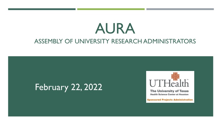 University Research Administrators Assembly Agenda