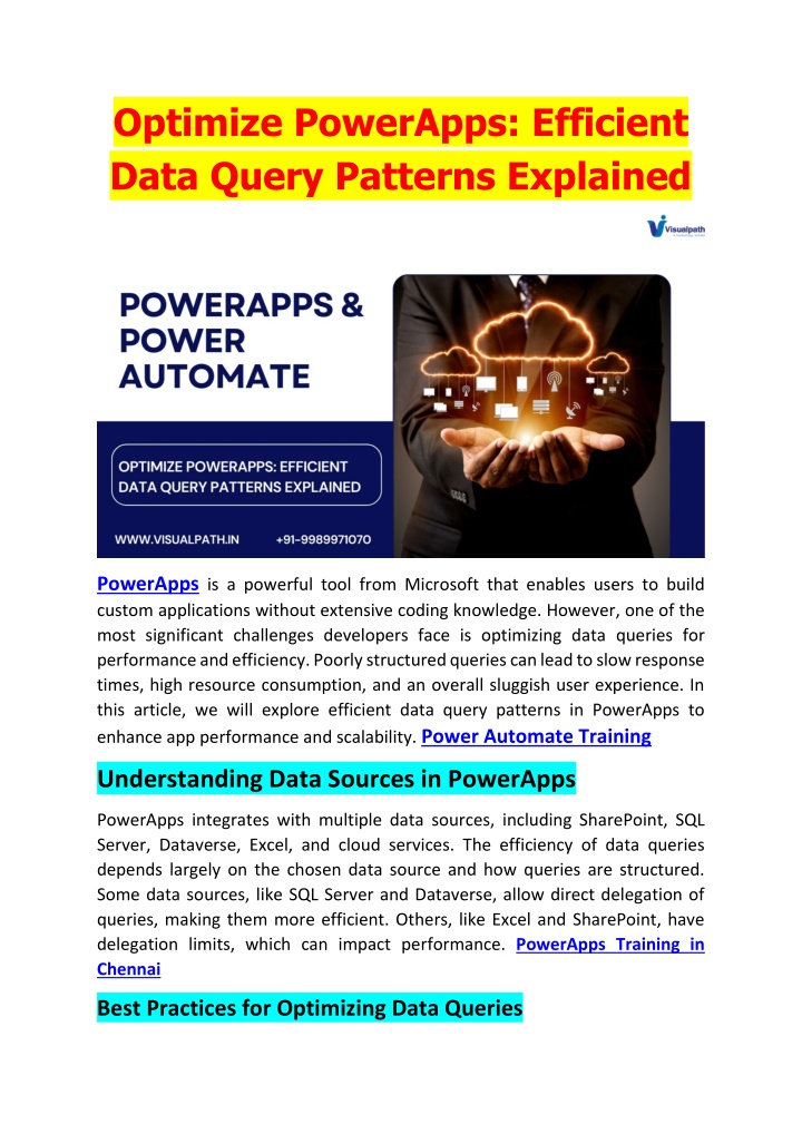 optimize powerapps efficient data query patterns n.w