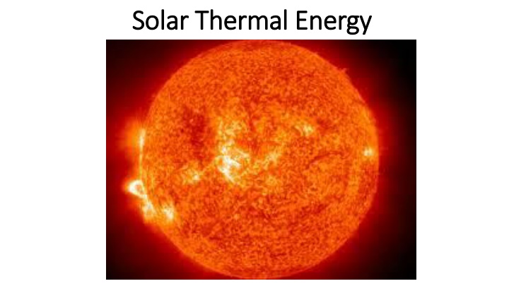 Solar Energy and the Sun