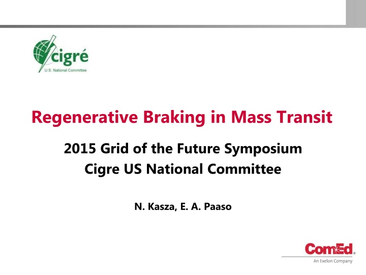 Regenerative Braking in Mass Transit
