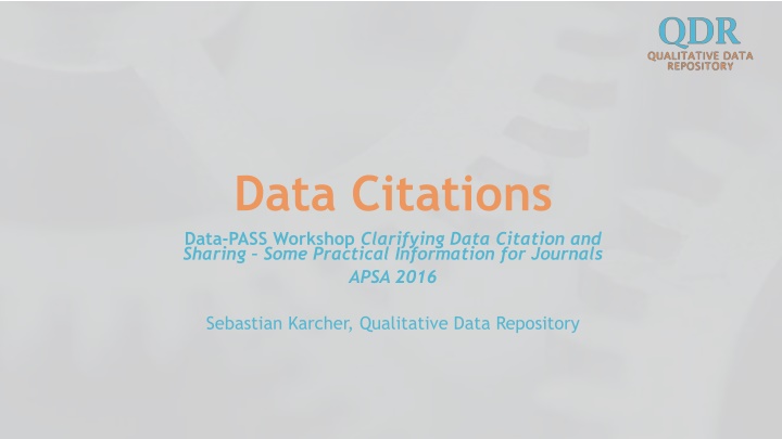 Data Citations