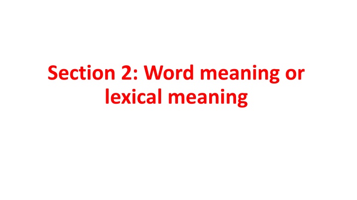 Semantic Features in Language