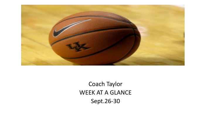 Coach Taylor's Weekly Focus on Competencies