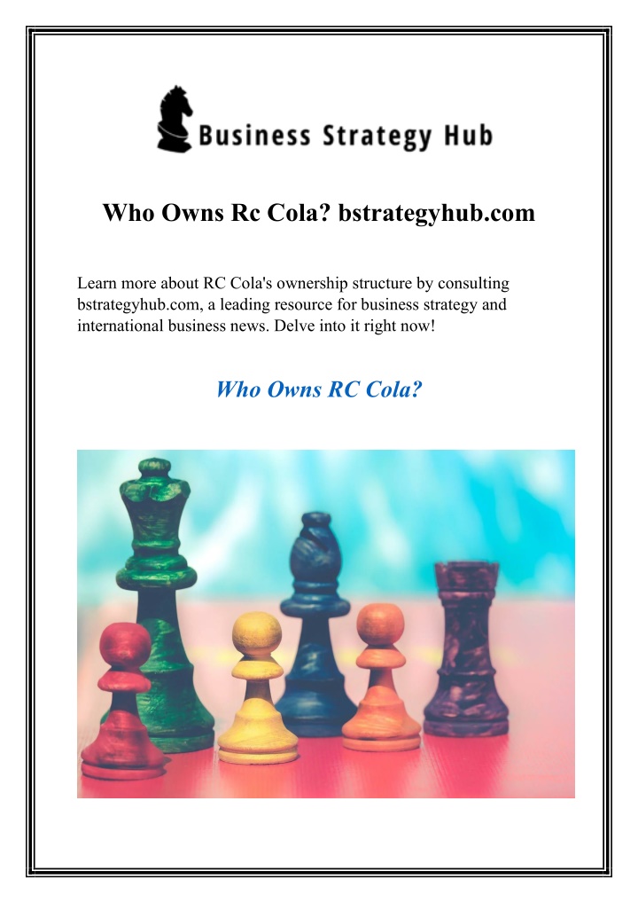 who owns rc cola bstrategyhub com n.w