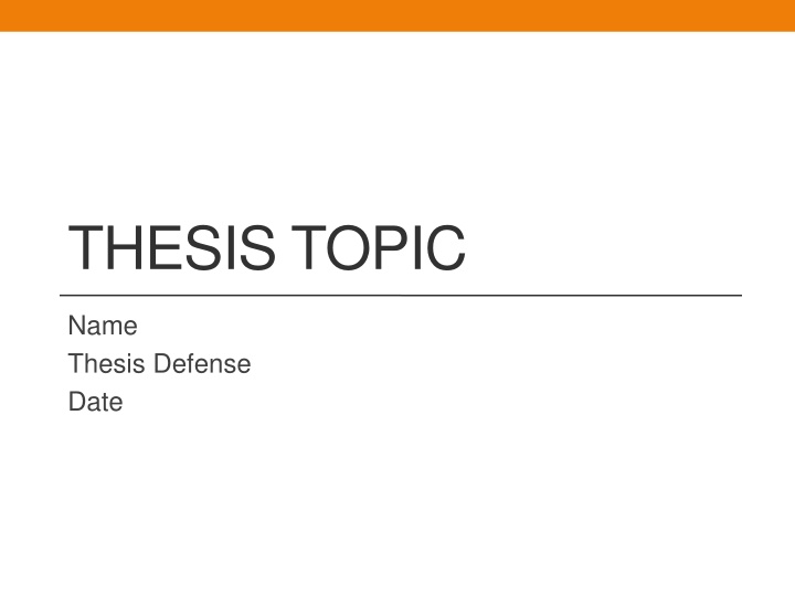 Thesis Defense - Problem Restatement to Study Results