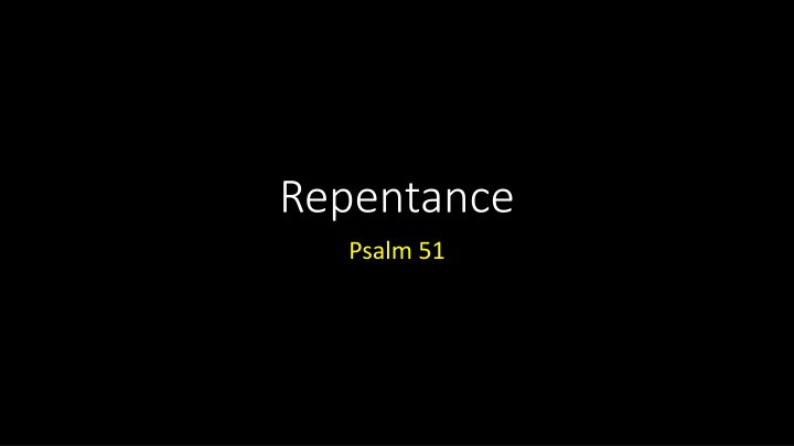Repentance
