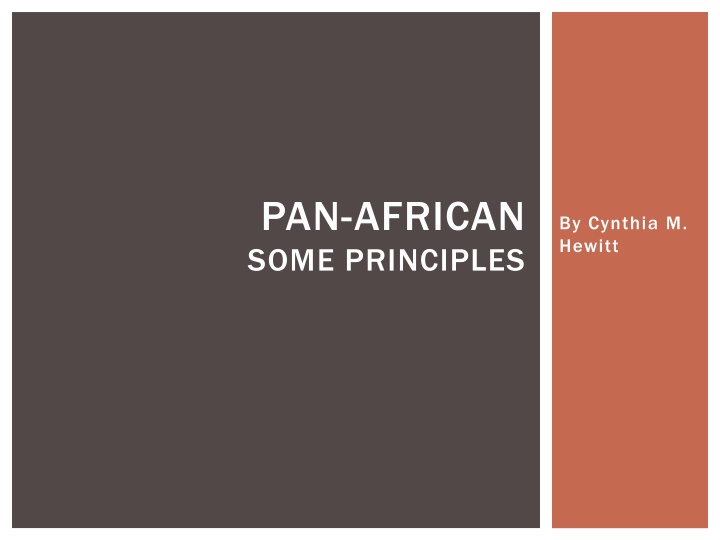PAN-AFRICAN