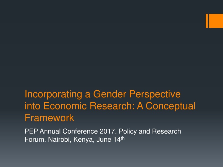 Incorporating Gender Perspective in Economic Research