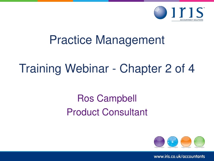Practice Management Training Webinar - Chapter 2 Review and Goals