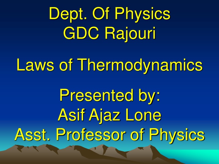 Introduction to Thermodynamics: Laws, Concepts, and Processes