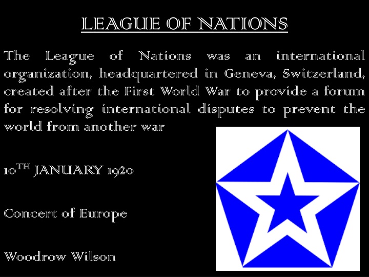 LEAGUE OF NATIONS