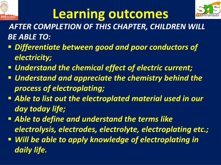 Learning outcomes