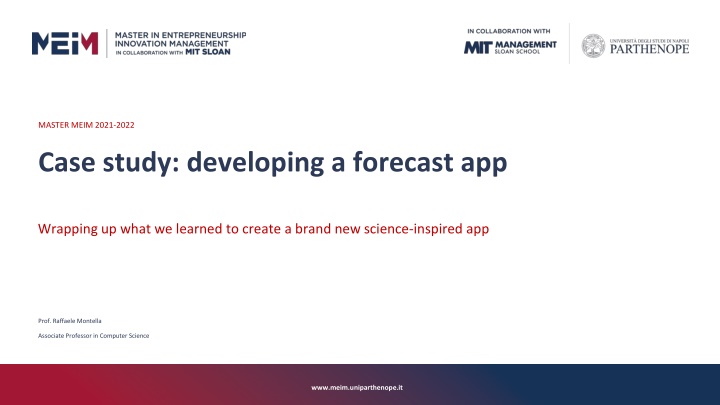 Case study: developing a forecast app