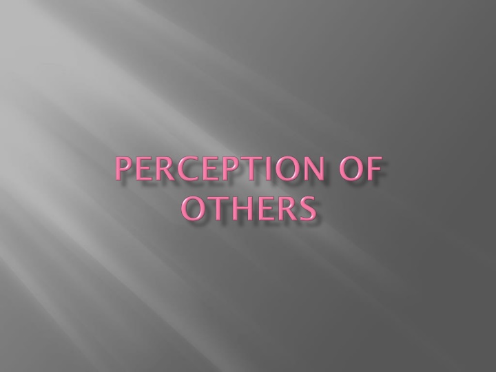 Insights into Social Perceptions