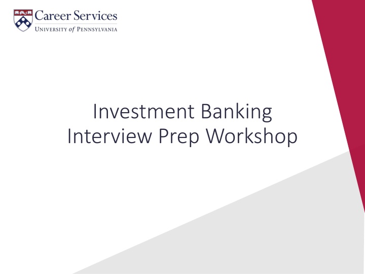 Investment Banking Interview Prep Workshop