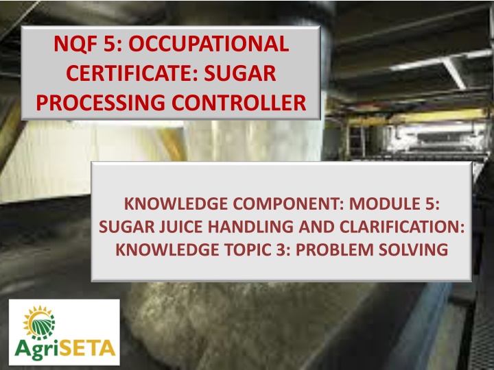 Sugar Processing Controller - Heating and Liming Problem Solving