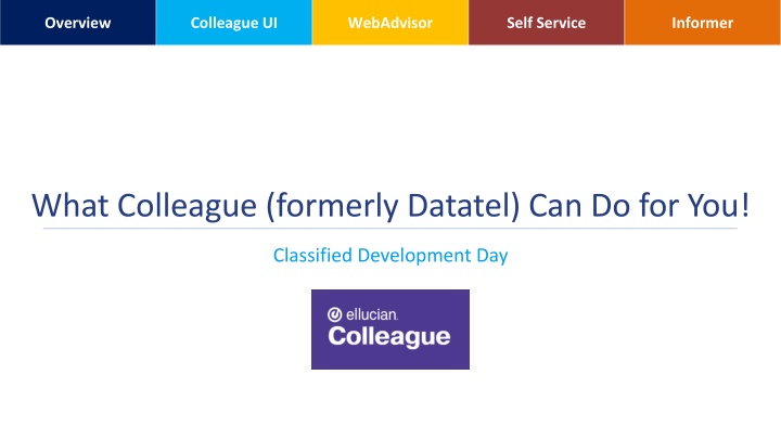 Introduction to Colleague Software at Santa Clarita Community College