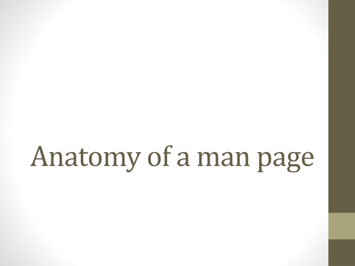 Anatomy of a man page