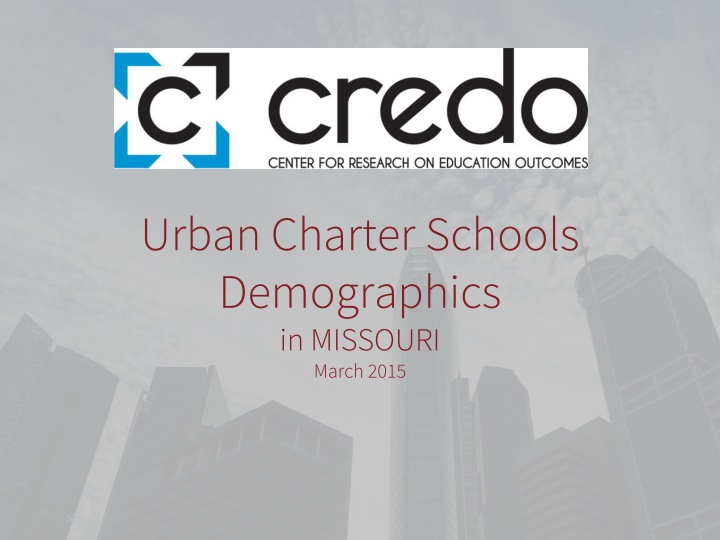 Urban Charter Schools Demographics