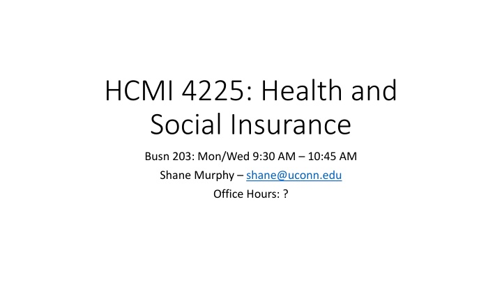 Health Insurance and Social Challenges