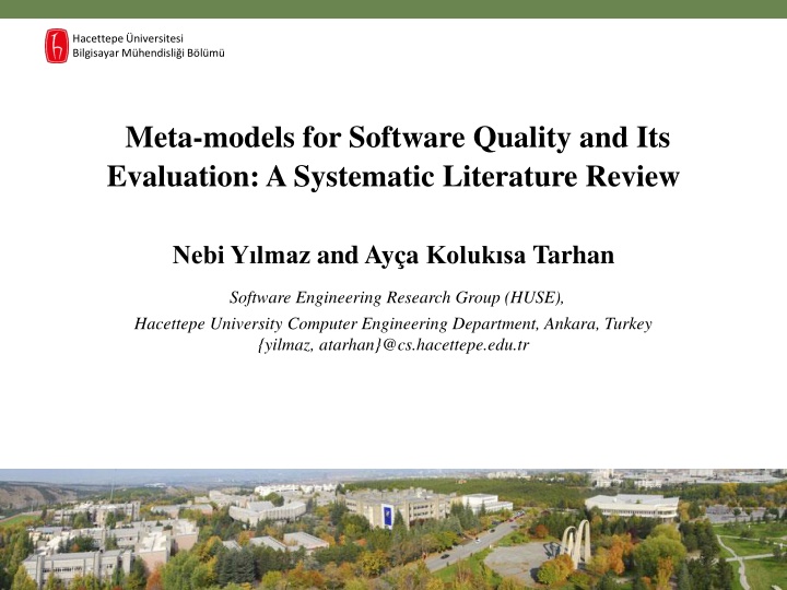 Meta-models for Software Quality and Its  Evaluation: A Systematic Literature Review