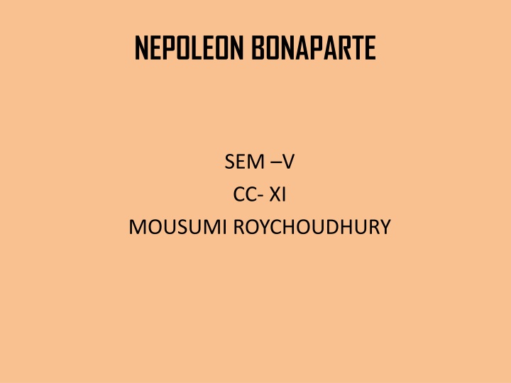 NEPOLEON BONAPARTE