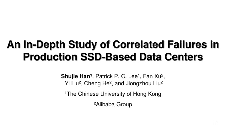 Correlated Failures in Production SSD-Based Data Centers