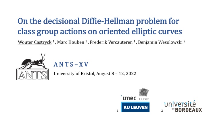 Decisional Diffie-Hellman Problem on Elliptic Curves