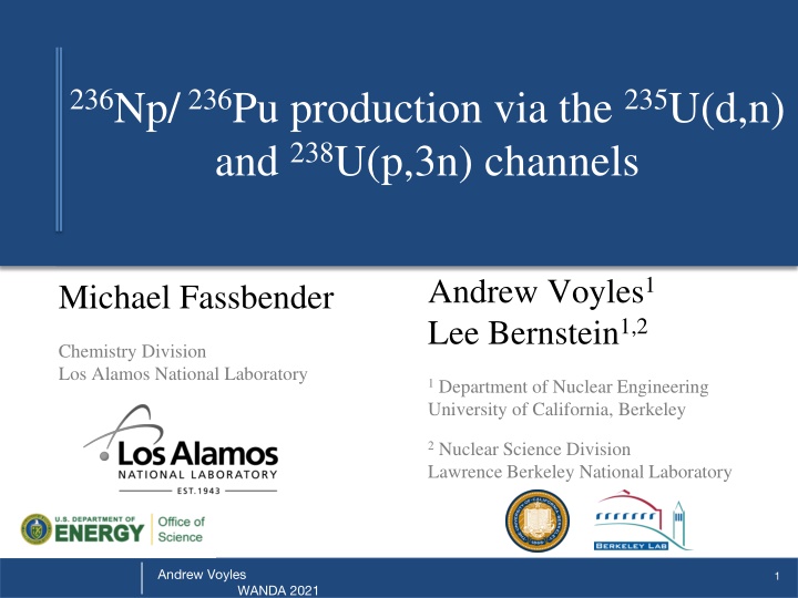 Production and Analysis of Neptunium Isotopes via Nuclear Reactions