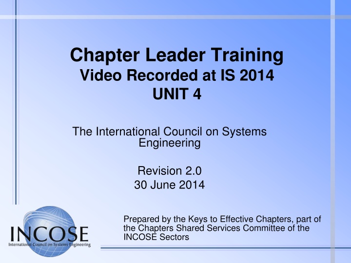 Keys to Effective Chapters Program Overview
