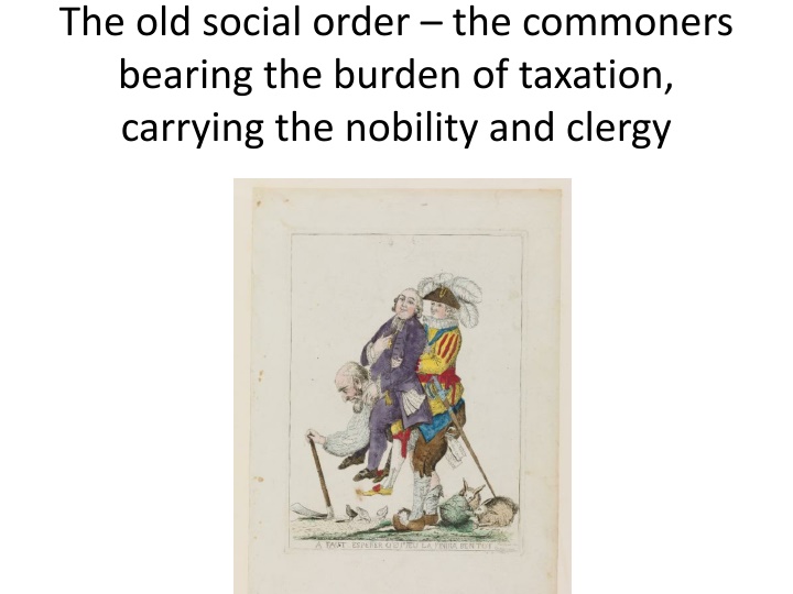 The Old Social Order - Burden of Taxation & Nobility
