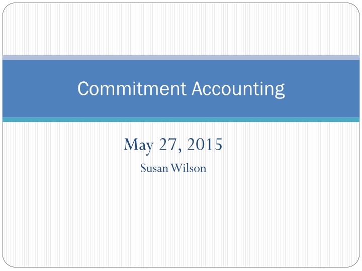 Commitment Accounting