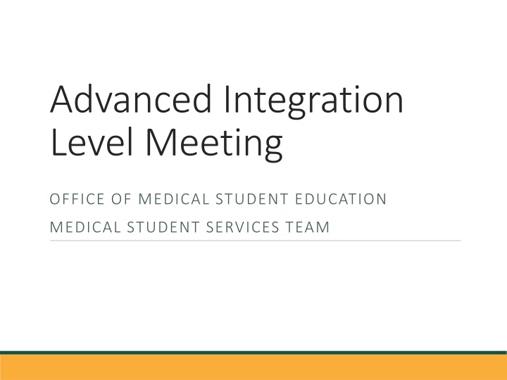 Advanced Integration